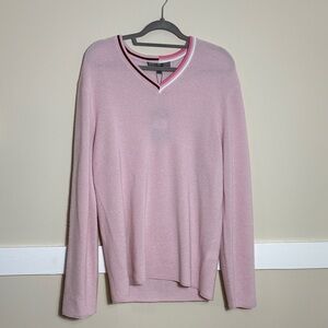 NWT G/FORE Men's Pink V-Neck Sweater